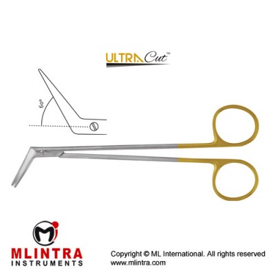 UltraCut™ TC DeBakey Vascular Scissor Angled 60° Stainless Steel, 18 cm - 7"